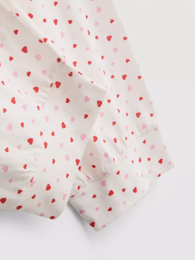 Cotton printed short sleeve pajamas