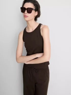 Cotton racerback tank top