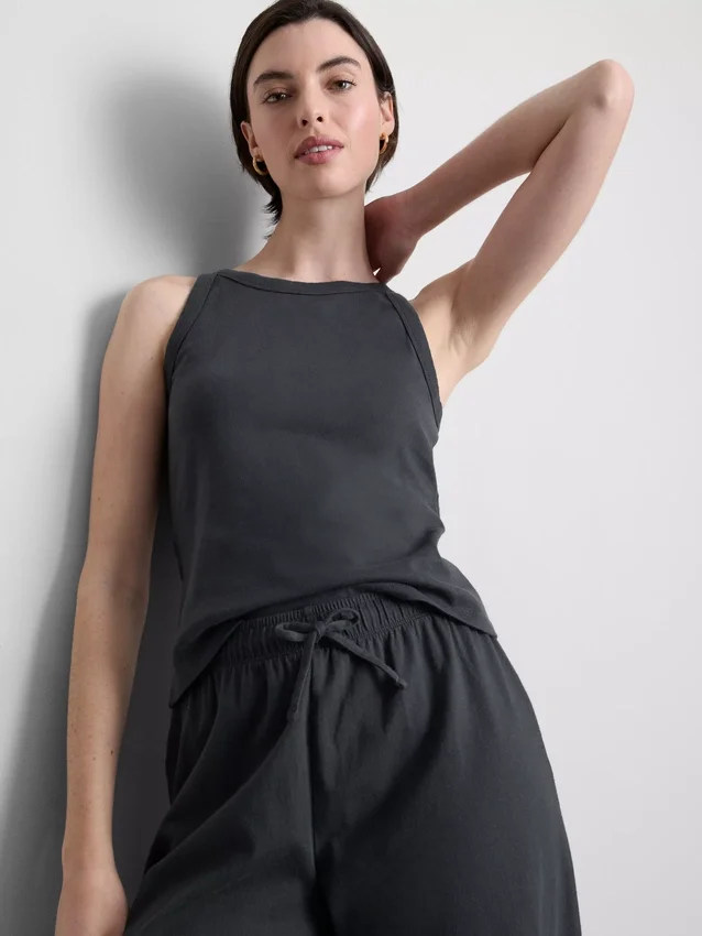 Cotton racerback tank top