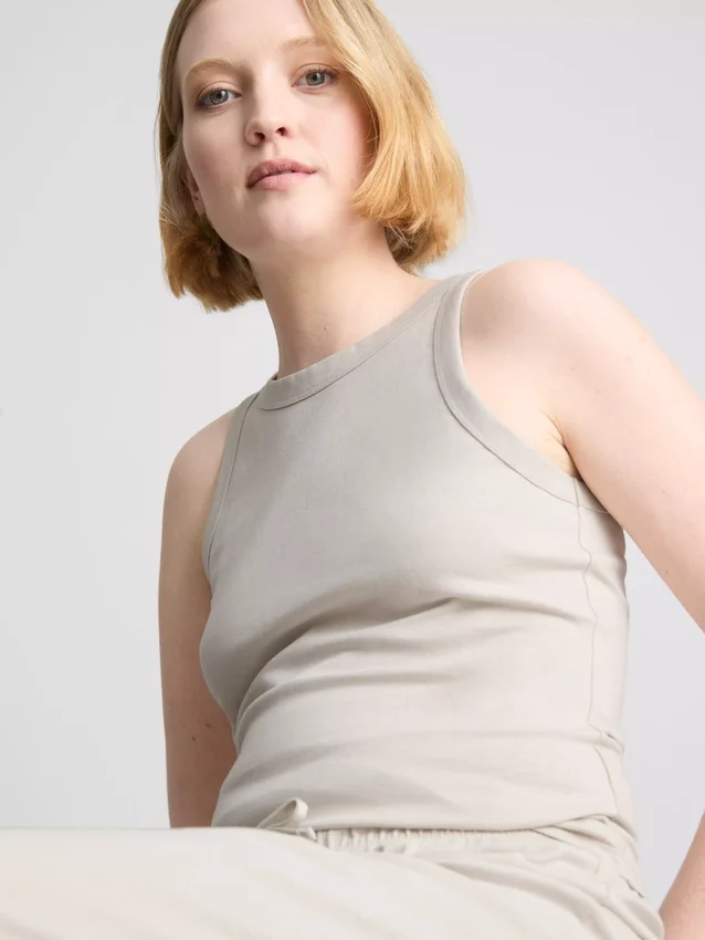 Cotton racerback tank top