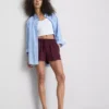 Cotton relaxed drawstring shorts