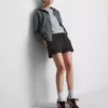 Cotton relaxed drawstring shorts