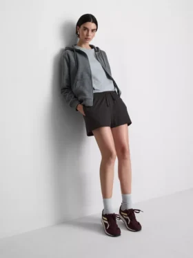 Cotton relaxed drawstring shorts