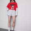 Cotton relaxed drawstring shorts