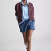 Cotton relaxed drawstring shorts