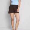 Cotton relaxed drawstring shorts
