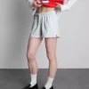 Cotton relaxed drawstring shorts