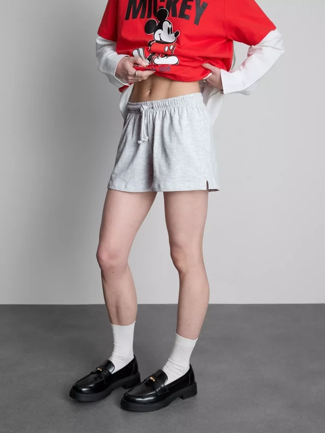 Cotton relaxed drawstring shorts