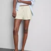Cotton relaxed drawstring shorts