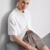 Cotton relaxed drawstring shorts