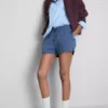 Cotton relaxed drawstring shorts