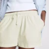 Cotton relaxed drawstring shorts
