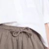 Cotton relaxed drawstring shorts