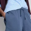 Cotton relaxed drawstring shorts