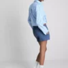 Cotton relaxed drawstring shorts