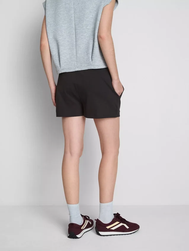 Cotton relaxed drawstring shorts