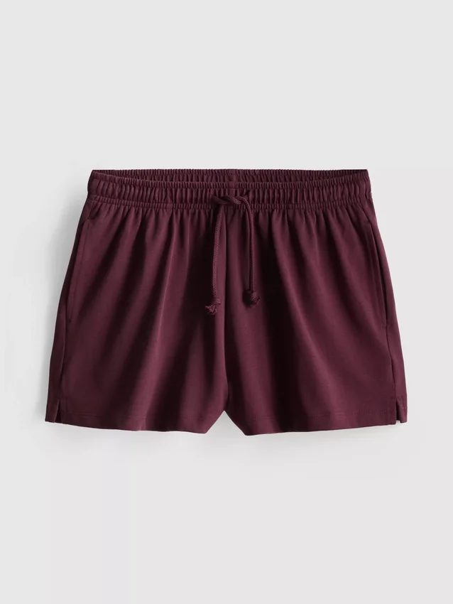 Cotton relaxed drawstring shorts