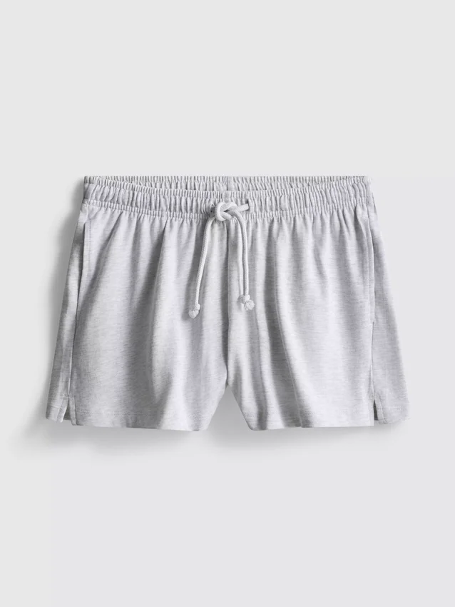 Cotton relaxed drawstring shorts