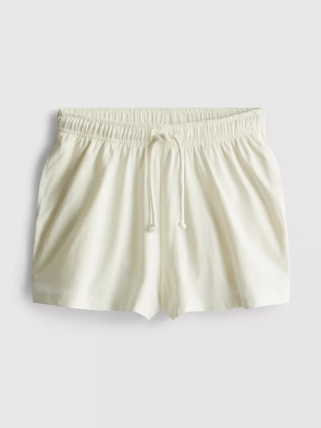 Cotton relaxed drawstring shorts