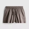 Cotton relaxed drawstring shorts