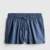 Cotton relaxed drawstring shorts