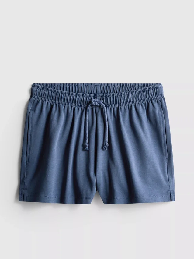 Cotton relaxed drawstring shorts