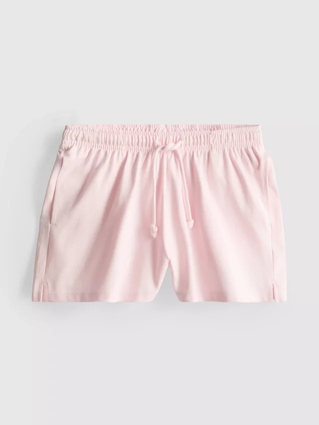 Cotton relaxed drawstring shorts