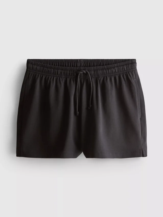Cotton relaxed drawstring shorts