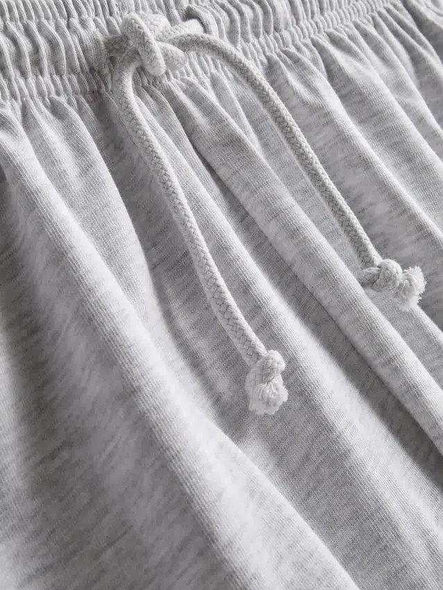 Cotton relaxed drawstring shorts