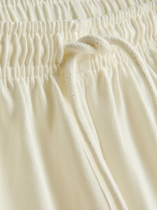 Cotton relaxed drawstring shorts