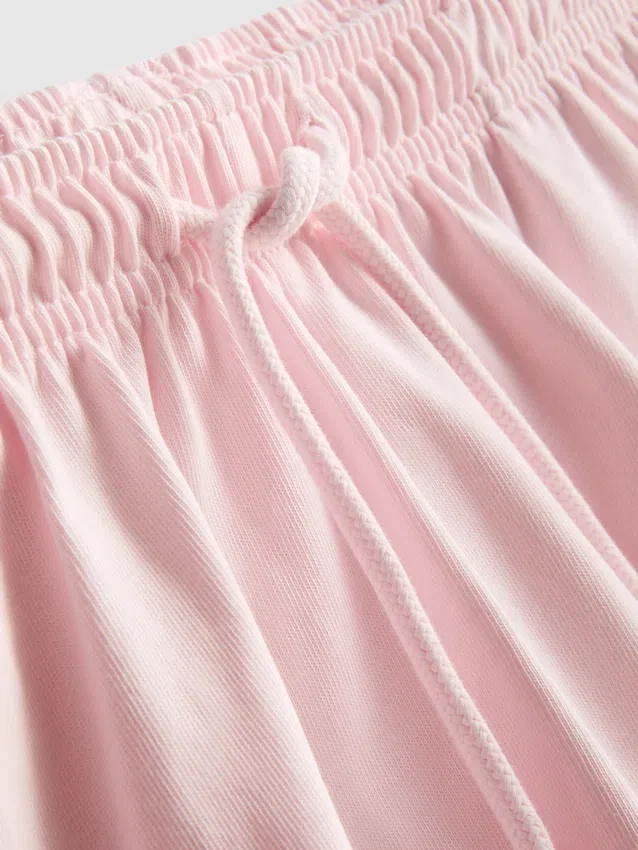 Cotton relaxed drawstring shorts