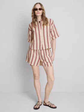Cotton relaxed striped shirt