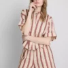Cotton relaxed striped shirt