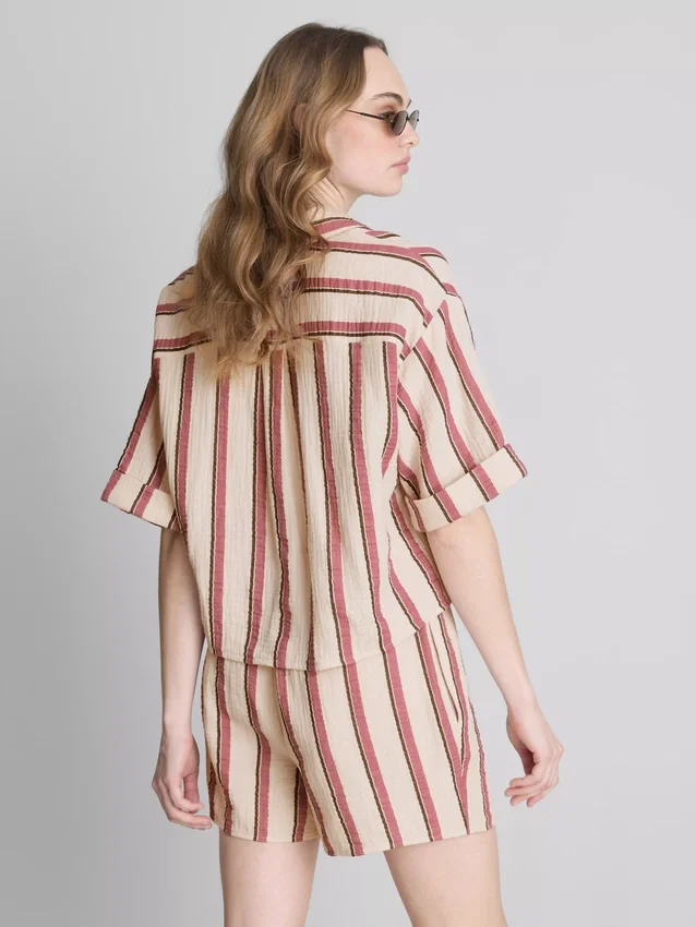 Cotton relaxed striped shirt