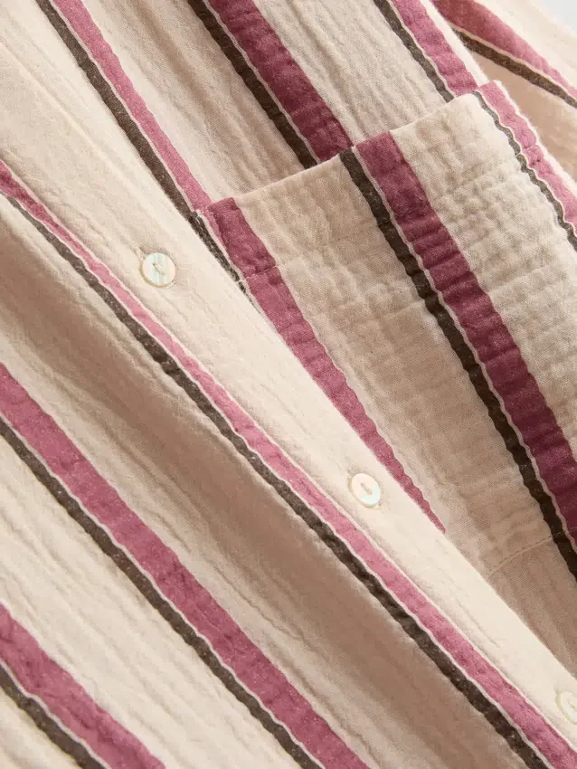 Cotton relaxed striped shirt