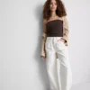 Cotton-rich bandeau top