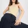 Cotton-rich bandeau top