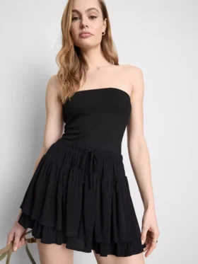 Cotton-rich bandeau top