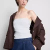 Cotton-rich bandeau top