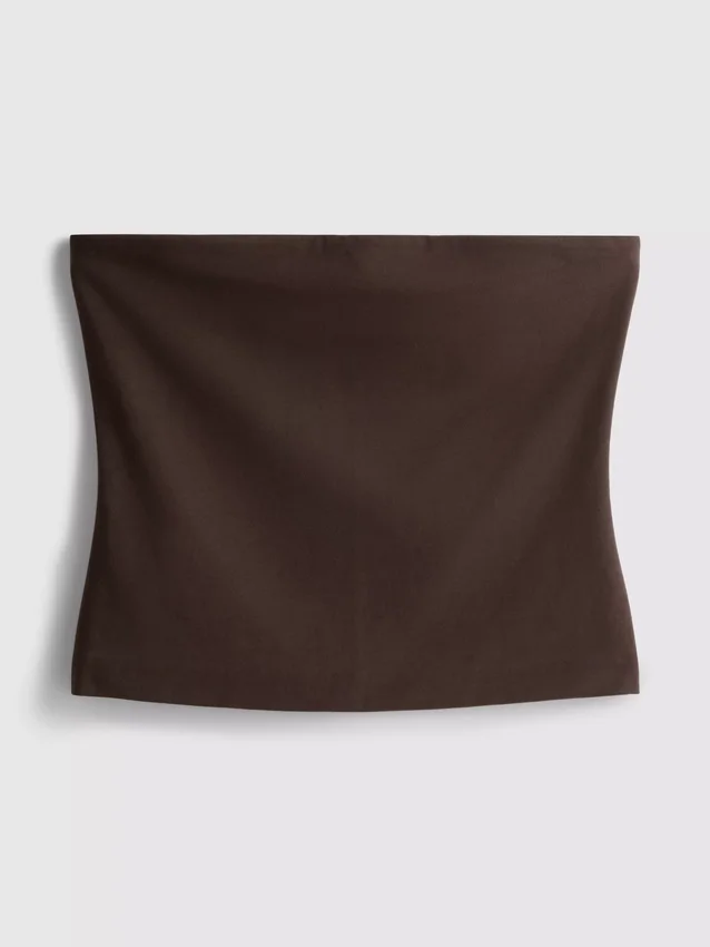 Cotton-rich bandeau top