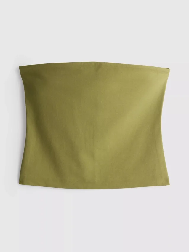 Cotton-rich bandeau top