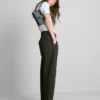 Cotton-rich barrel-leg utility pants