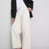 Cotton-rich barrel-leg utility pants