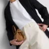 Cotton-rich barrel-leg utility pants