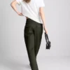 Cotton-rich barrel-leg utility pants