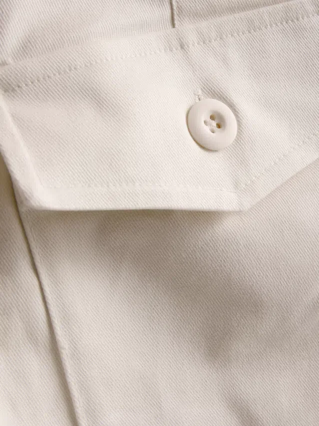 Cotton-rich barrel-leg utility pants
