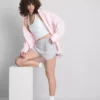 Cotton-rich button-detail jersey shorts