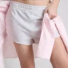 Cotton-rich button-detail jersey shorts