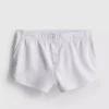 Cotton-rich button-detail jersey shorts