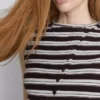 Cotton-rich button-through tank top